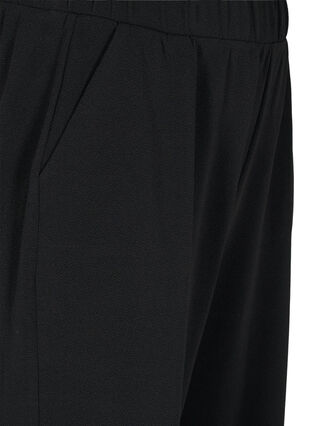 Cropped bukser med vidde, Black, Packshot image number 2