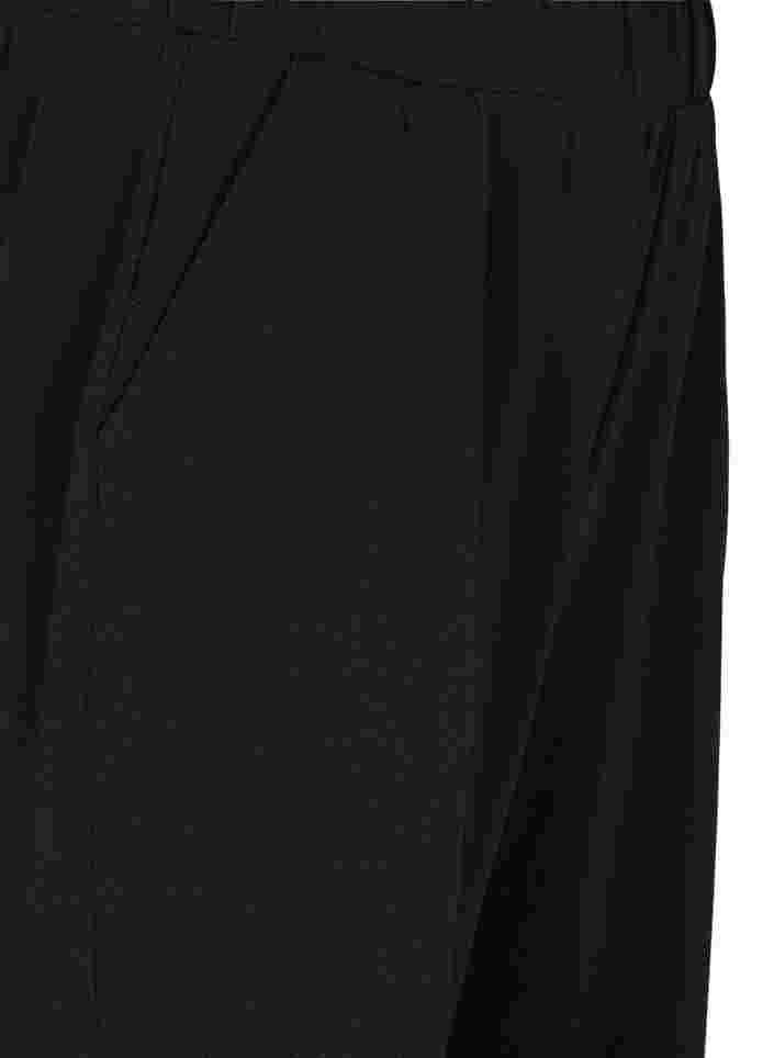 Cropped bukser med vidde, Black, Packshot image number 2