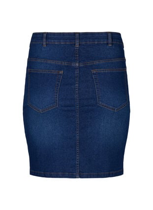 Zizzi FLASH - Tettsittende skjørt i denim, Blå, Packshot image number 1