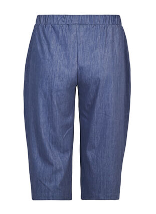 3/4 bukser med elastikk, Blue denim, Packshot image number 1