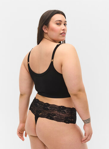 2-pk g-streng truse, Black, Model image number 2