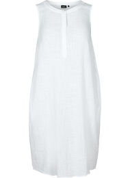 Ermeløs kjole i bomull, White