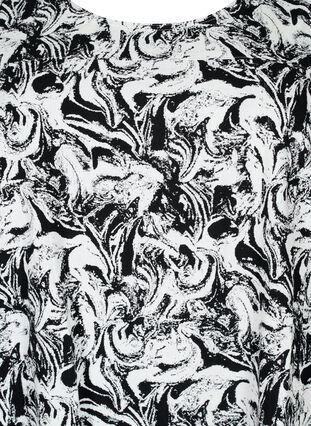 Kortermet bomullskjole med mønster, Swirl AOP, Packshot image number 2