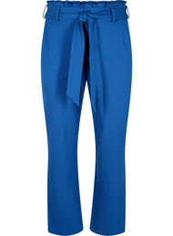 Bukser med høy midje, volanger og knytebånd, Blue Quartz