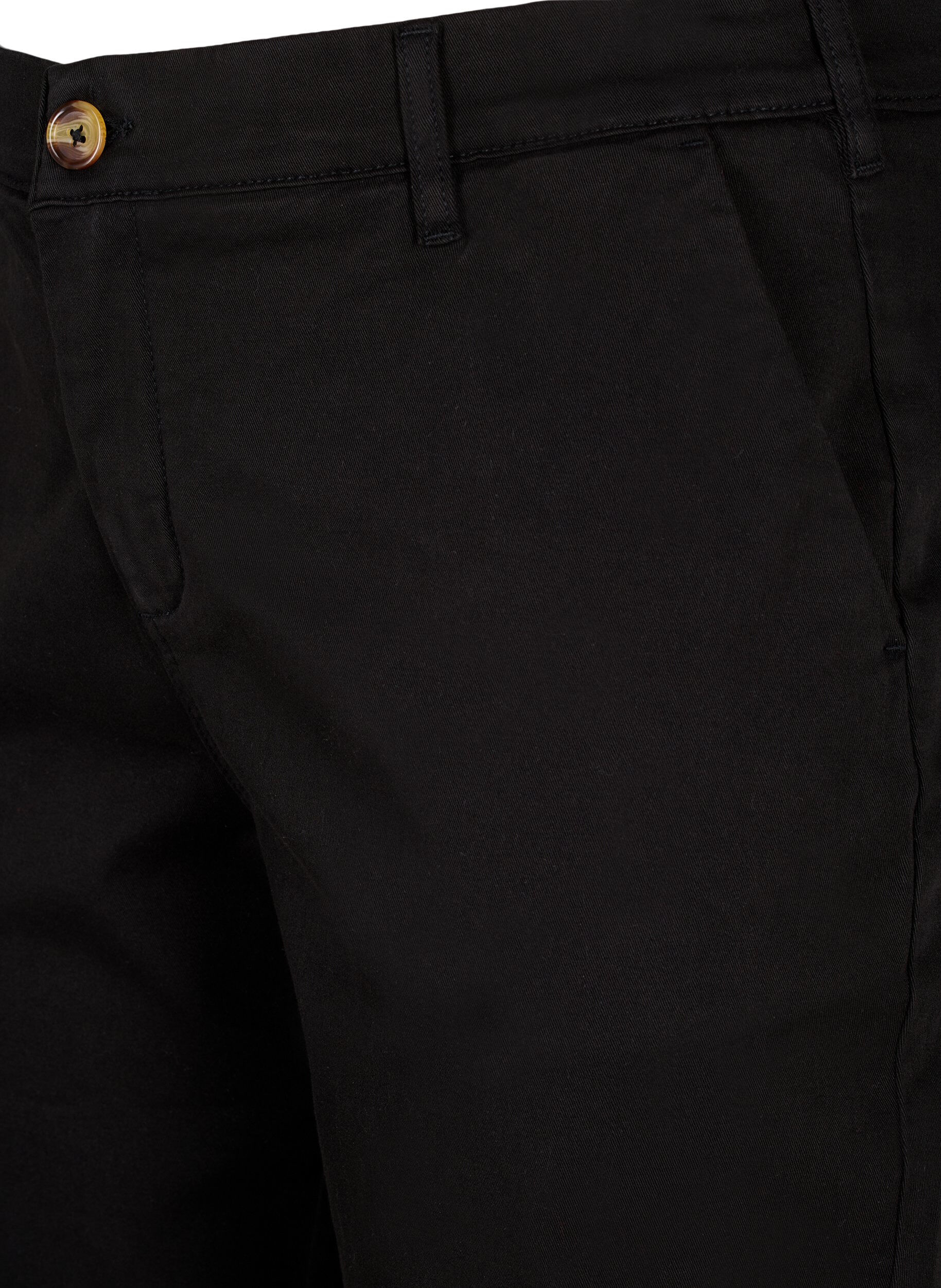 Zizzi Chinoshorts med lommer, Black, Packshot image number 2