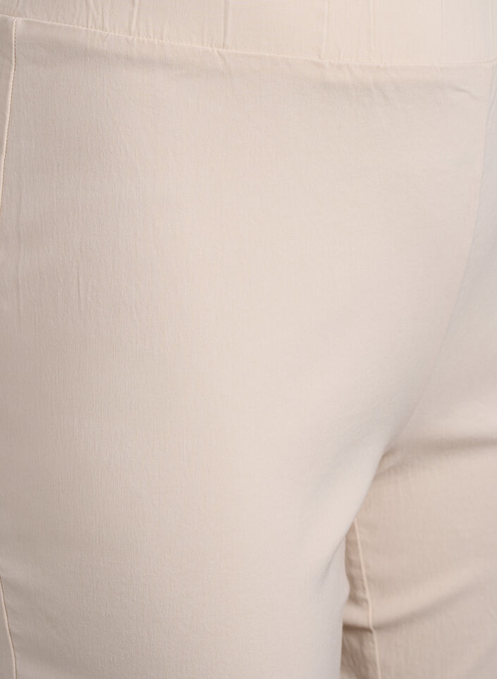 Elastisk bukse i viskose, Beige, Packshot image number 2
