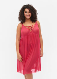 Nattkjole i mesh med string, Jazzy, Model