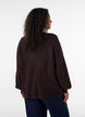 Cardigan med hjerteformede knapper, Brun, Model image number 2