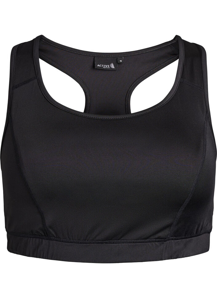 Sports-bh med racerback, Svart, Packshot image number 0