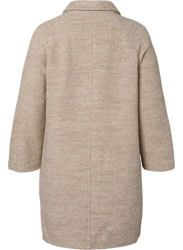 Plaid bouclé jakke med knapper, Simply Taupe, Packshot image number 1