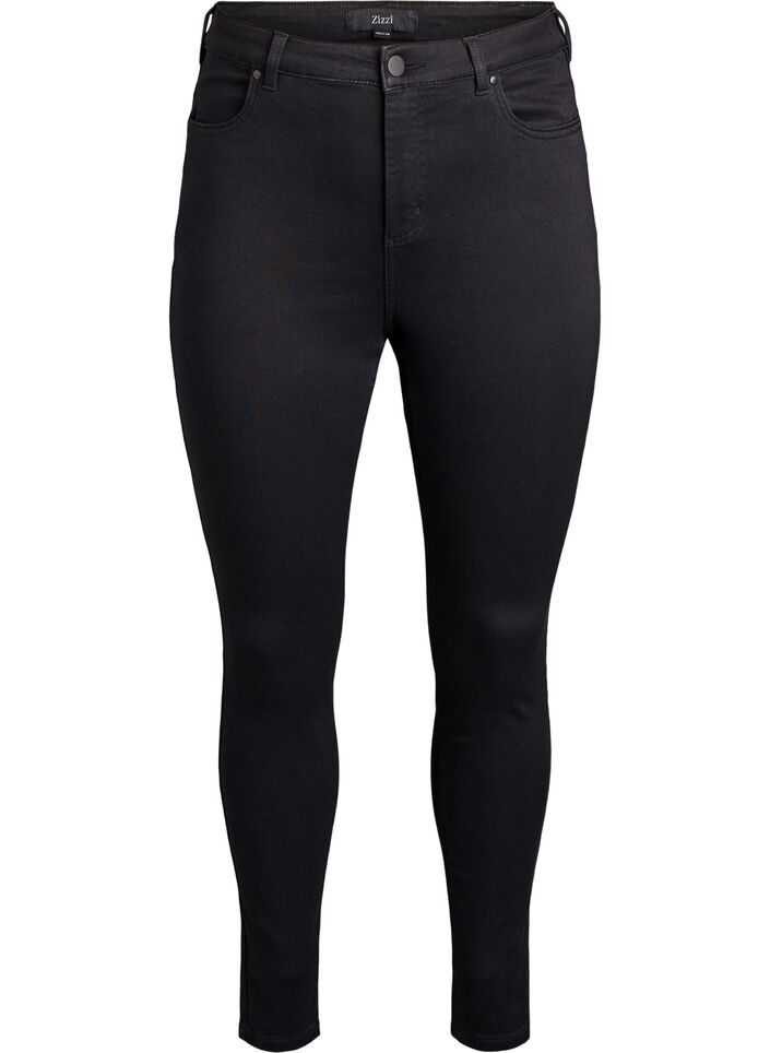Super slim Amy jeans med h&oslash;y midje, Svart, Packshot image number 0