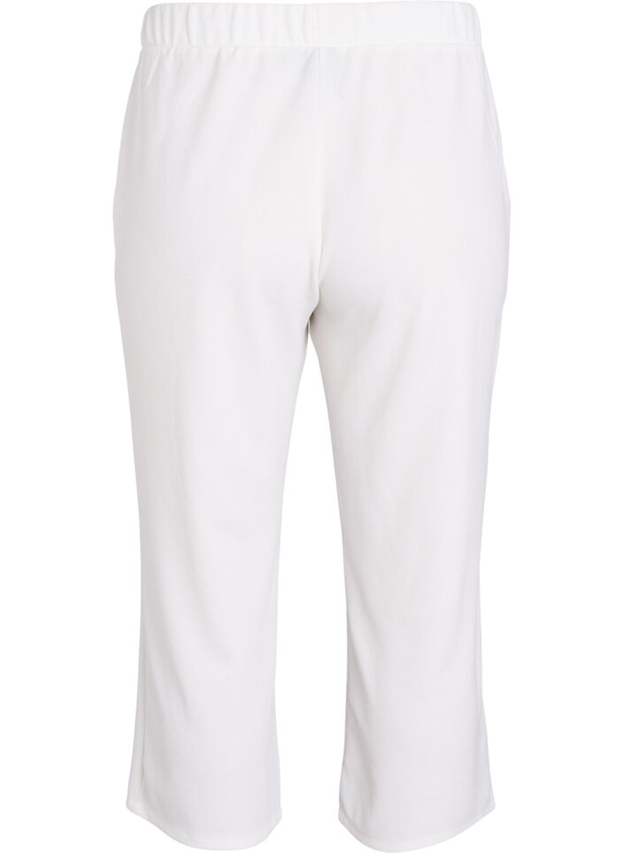 Loose fit bukser med 7/8 lengde, Hvit, Packshot image number 1