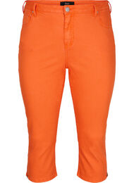 Tettsittende capribukser med glidelås, Orange 