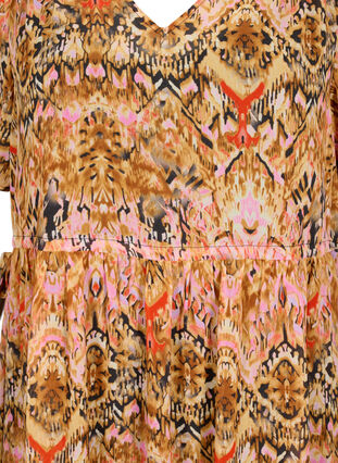 Kort kjole med V-hals og mønster, Colorful Ethnic, Packshot image number 2