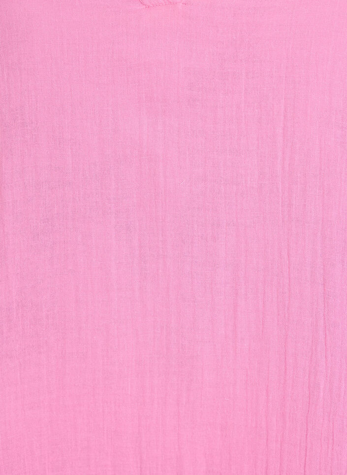 Kort A-linjekjole i bomullsmuslin, Rosa, Packshot image number 2