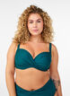 Bikinioverdel med b&oslash;yle og drapering, Gr&oslash;nn, Model image number 0