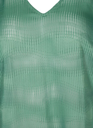 Bluse med lange puffermer, Dark Ivy, Packshot image number 2