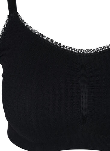 Myk BH med en liten blondekant, Black, Packshot image number 2