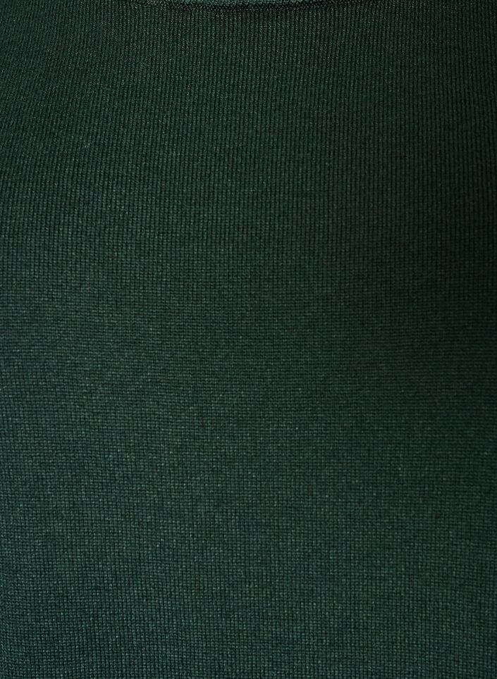 Finstrikket bluse med korte ermer, Gr&oslash;nn, Packshot image number 2