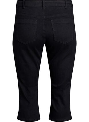 Zizzi Emily slim fit denim knickers, Svart, Packshot image number 1