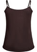 Ribbet jerseytopp med blondedetaljer, Brun, Packshot image number 1