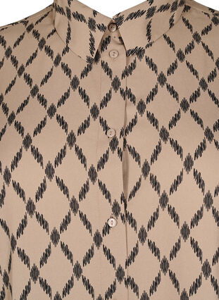 Zizzi Mønstret skjorte med lange ermer, Grafic AOP, Packshot image number 2