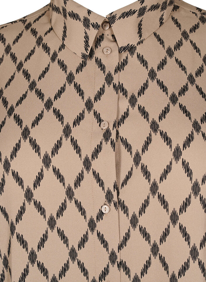 Mønstret skjorte med lange ermer, Grafic AOP, Packshot image number 2