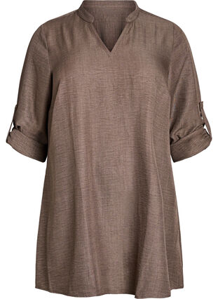 Zizzi Tunika med rund hals, Brun, Packshot image number 0