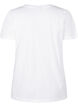 T-skjorte i bomull med rhinestones, Bright White, Packshot image number 1