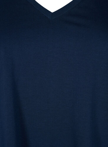 Kortermet T-skjorte med V-hals, Navy Blazer, Packshot image number 2