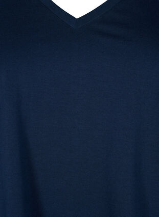 Kortermet T-skjorte med V-hals, Navy Blazer, Packshot image number 2