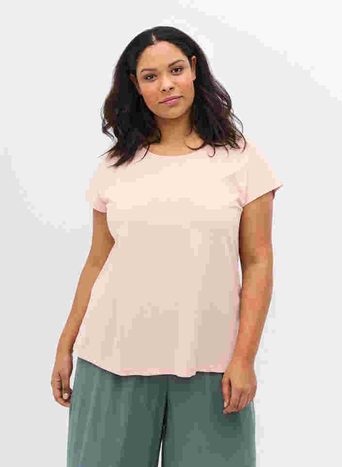 T-skjorte i bomullsmiks, Rose Smoke, Model