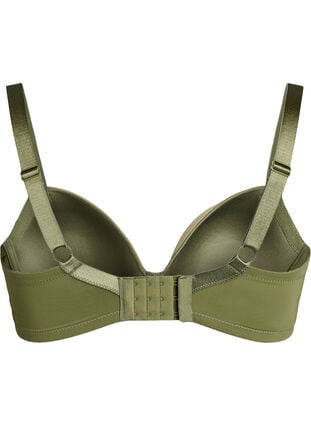 Zizzi Formpresset BH i mikrofiber med satengdetalj, Cypress, Packshot image number 1