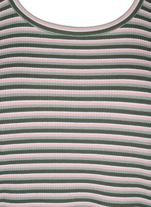 Stripete genser med lange ermer, Rosa/Green Stripe, Packshot image number 2