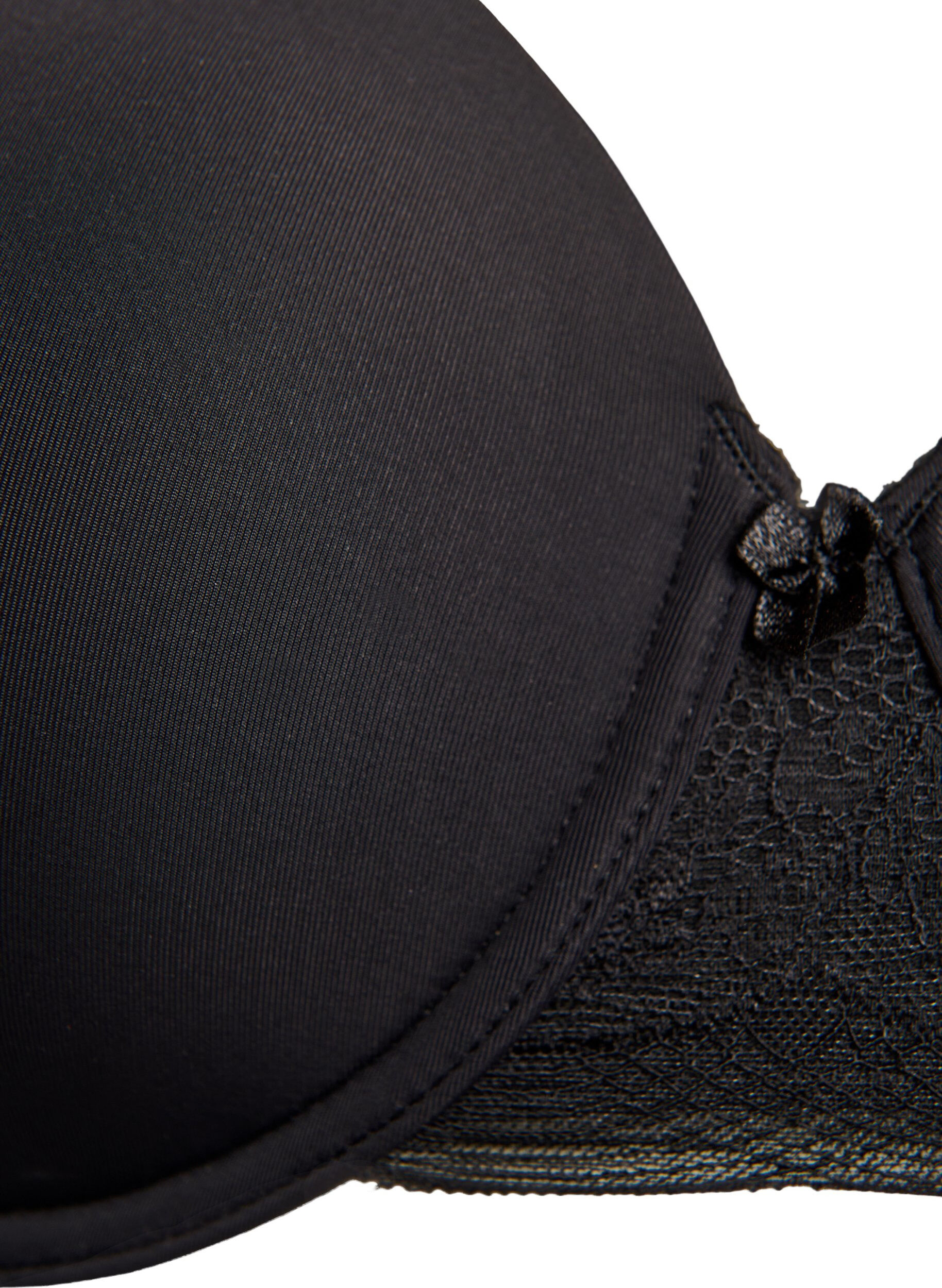 Zizzi Formst&oslash;pt T-skjorte-BH med glatte sk&aring;ler, Svart, Packshot image number 2