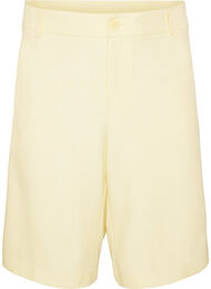 Loose fit Bermuda shorts med h&oslash;y midje, Gul