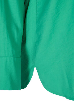 Viskoseskjorte med lange ermer, Mint, Packshot image number 3