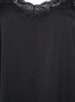 Nattkjole med blonder, Black, Packshot image number 2