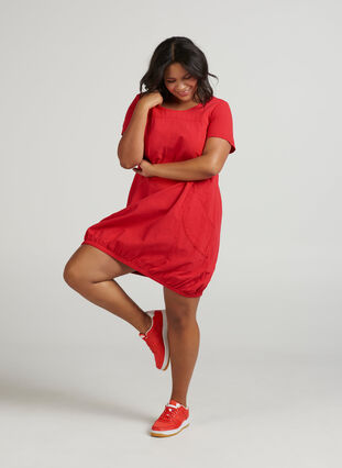 Kjole med lommer, Lipstick Red, Model image number 0