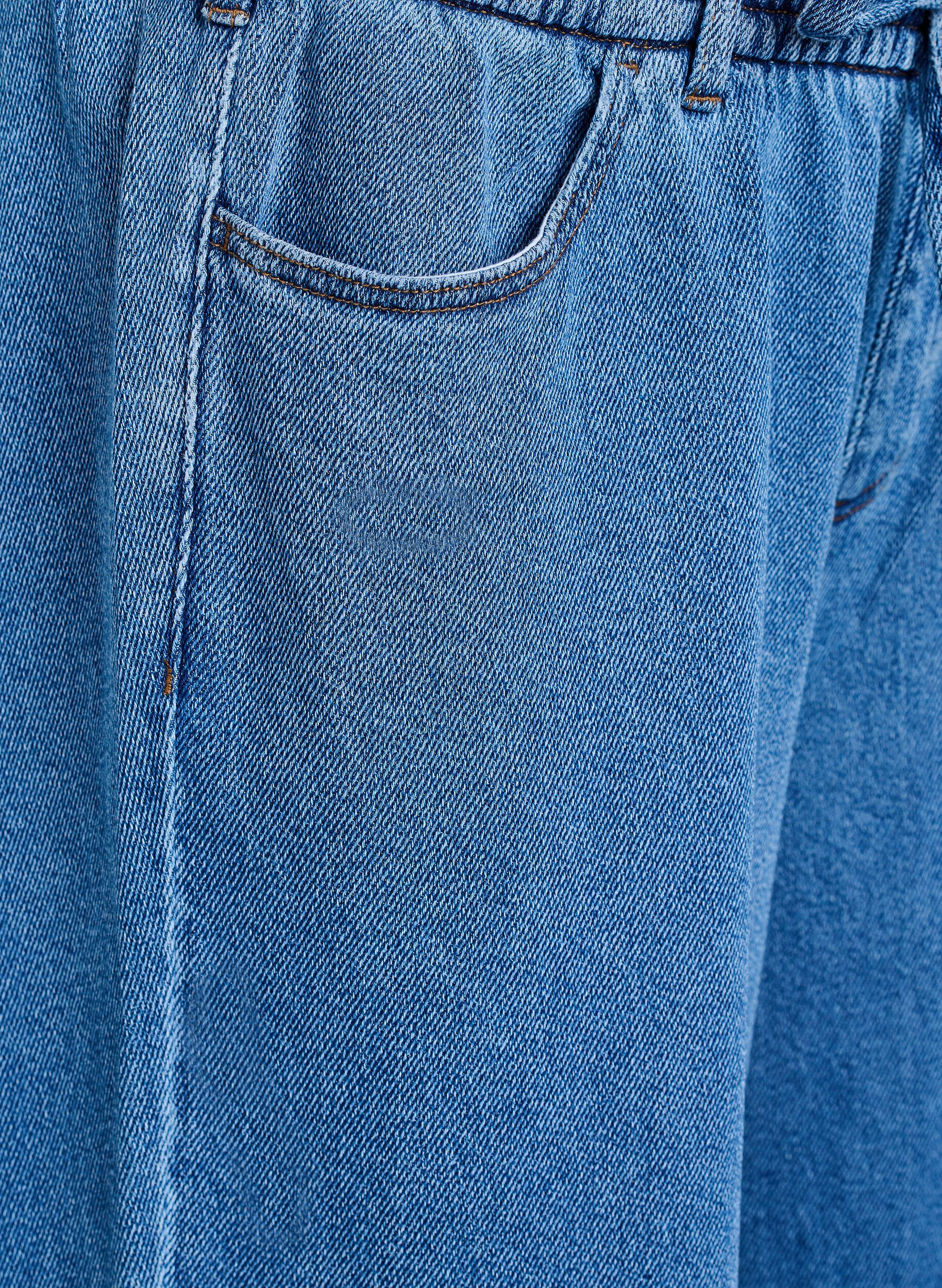 ZizziLoose fit-jeans med elastisk linning og sn&oslash;ring, Bl&aring;, Packshot image number 2