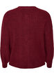 Ribbestrikket cardigan med knapper, R&oslash;d, Packshot image number 1