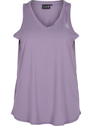 Treningstopp med V-hals, Purple Sage
