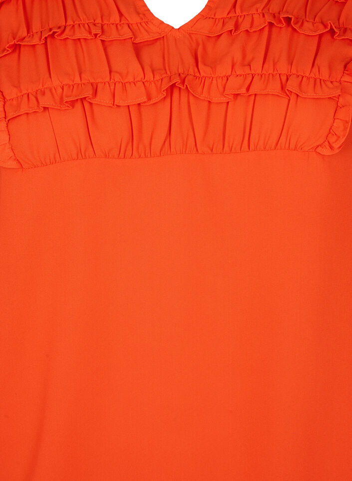 Langermet bluse med frynsete detaljer, Orange.com, Packshot image number 2