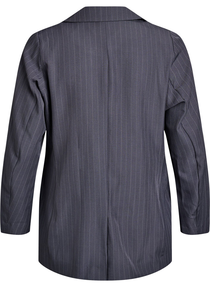 Blazer med lommer og splitter, Gr&aring;, Packshot image number 1