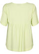 Bluse med halvlange ermer i viskose, Lily Green, Packshot image number 1