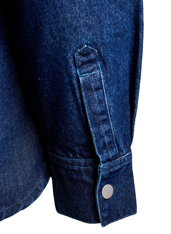 Denimskjorte med nagler, Blå, Packshot