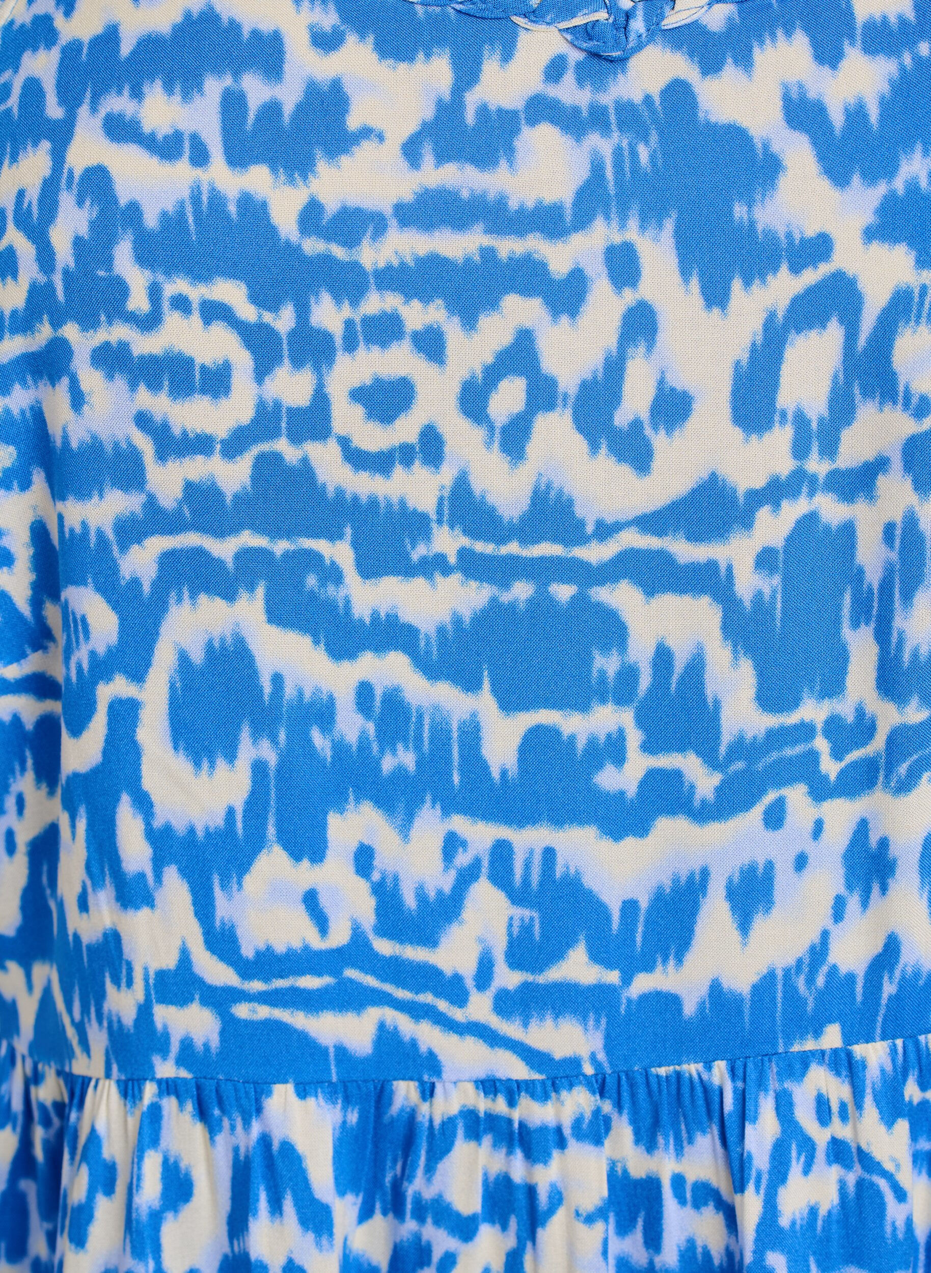 Zizzi Midikjole med stropper og smock bakp&aring;, Bl&aring;, Packshot image number 2