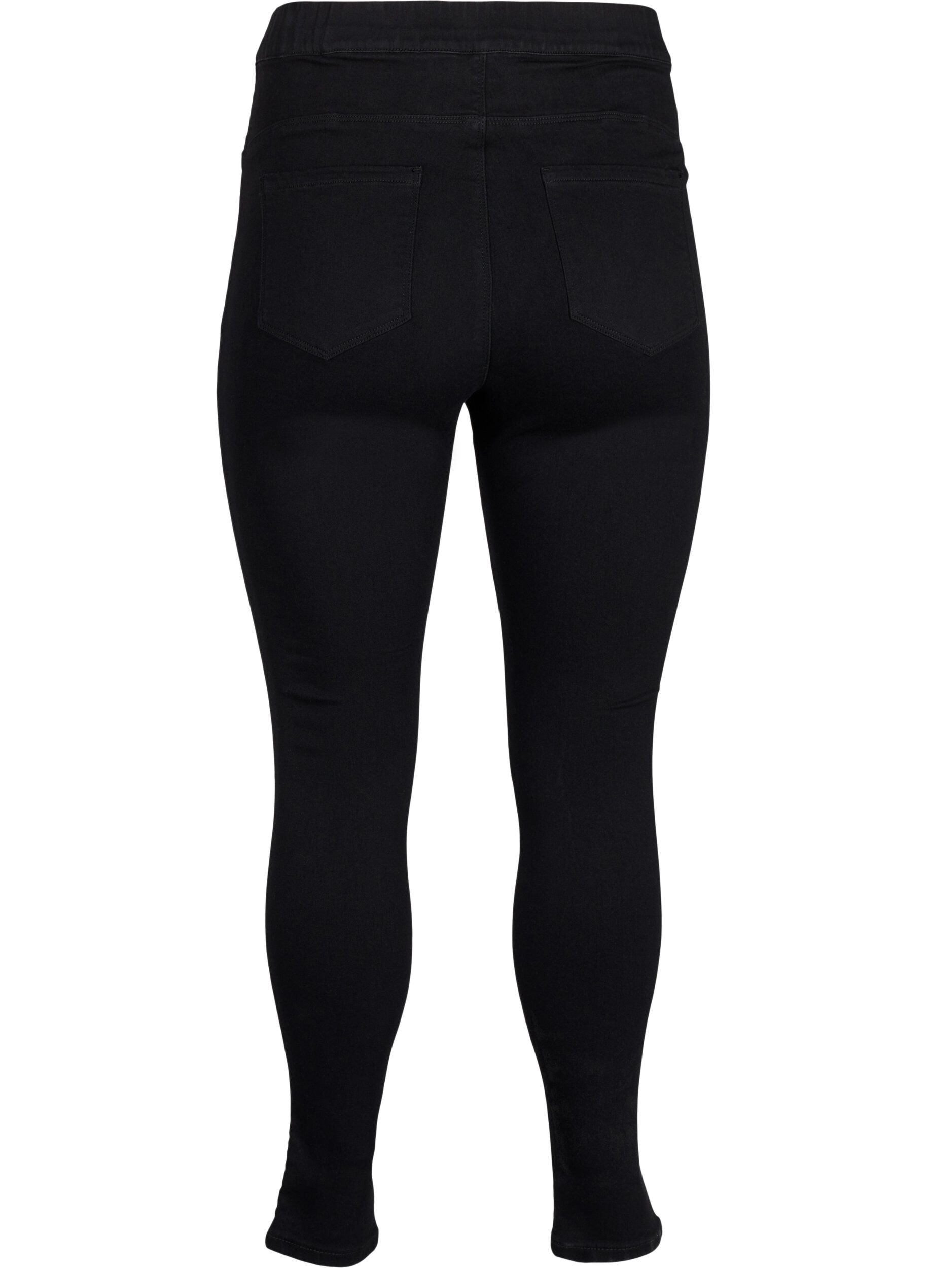 ZizziJeggings med h&oslash;y midje, Svart, Packshot image number 1