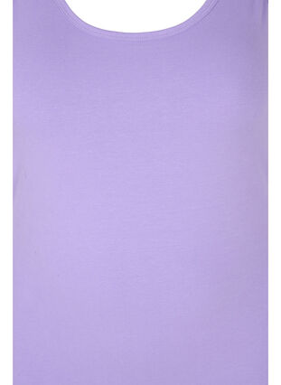 Ensfarget basistopp i bomull, Paisley Purple, Packshot image number 2