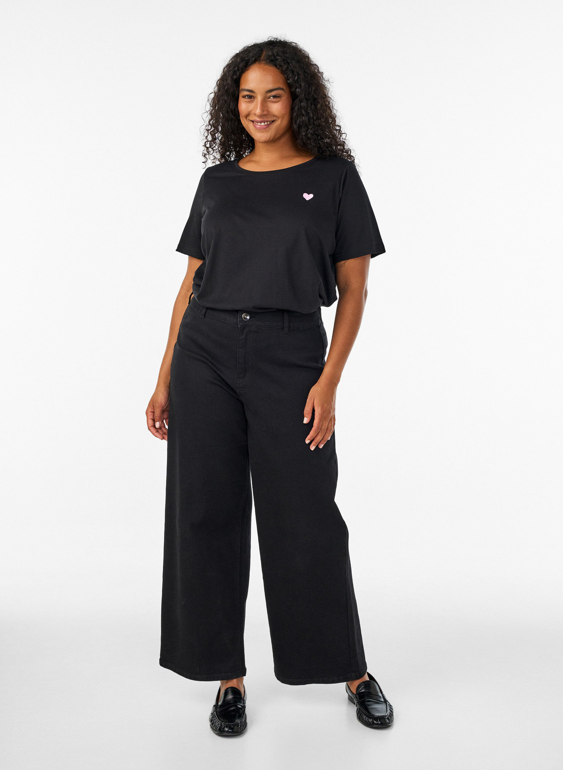 Vide jeans, Svart, Model